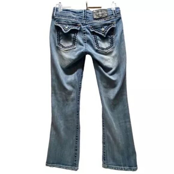 Miss Me Jeans Women's Sz 27 Blue Easy Boot JE5014E2R Missing Button Please Read - Picture 6 of 15